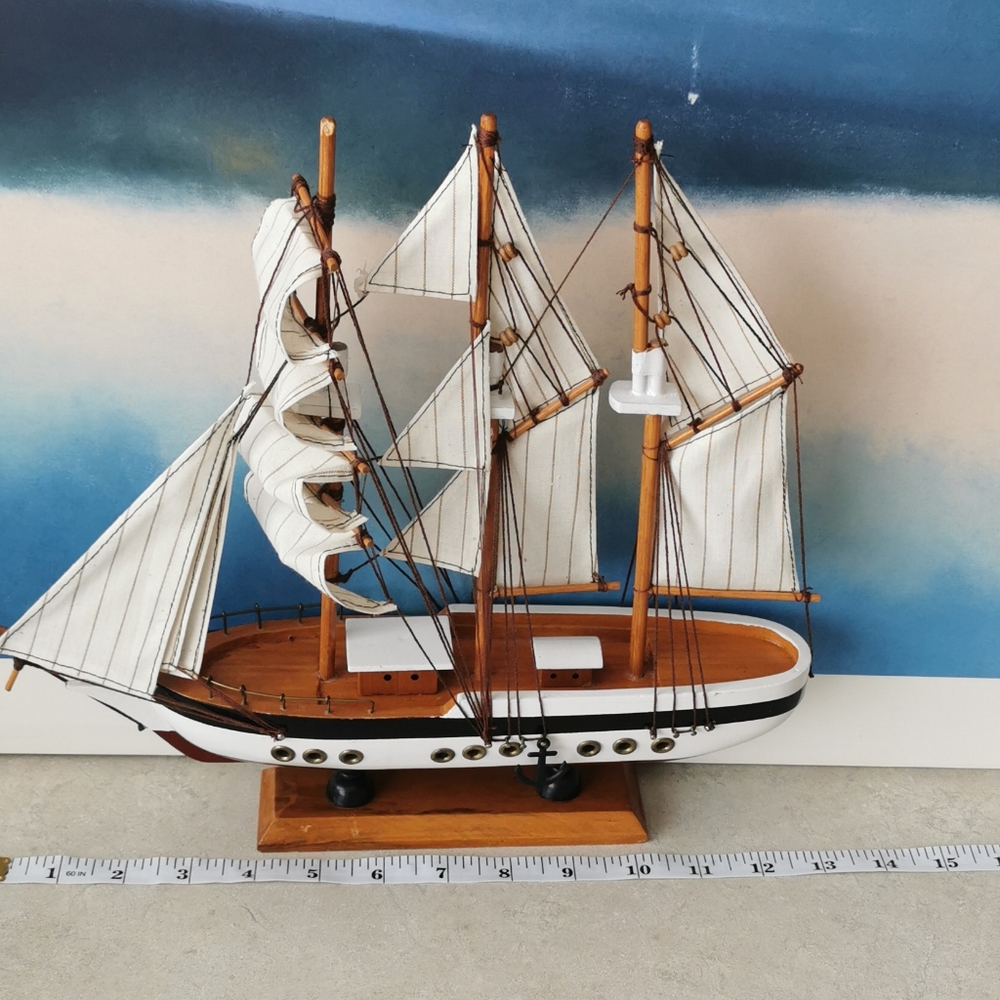 Decorative wood boat.